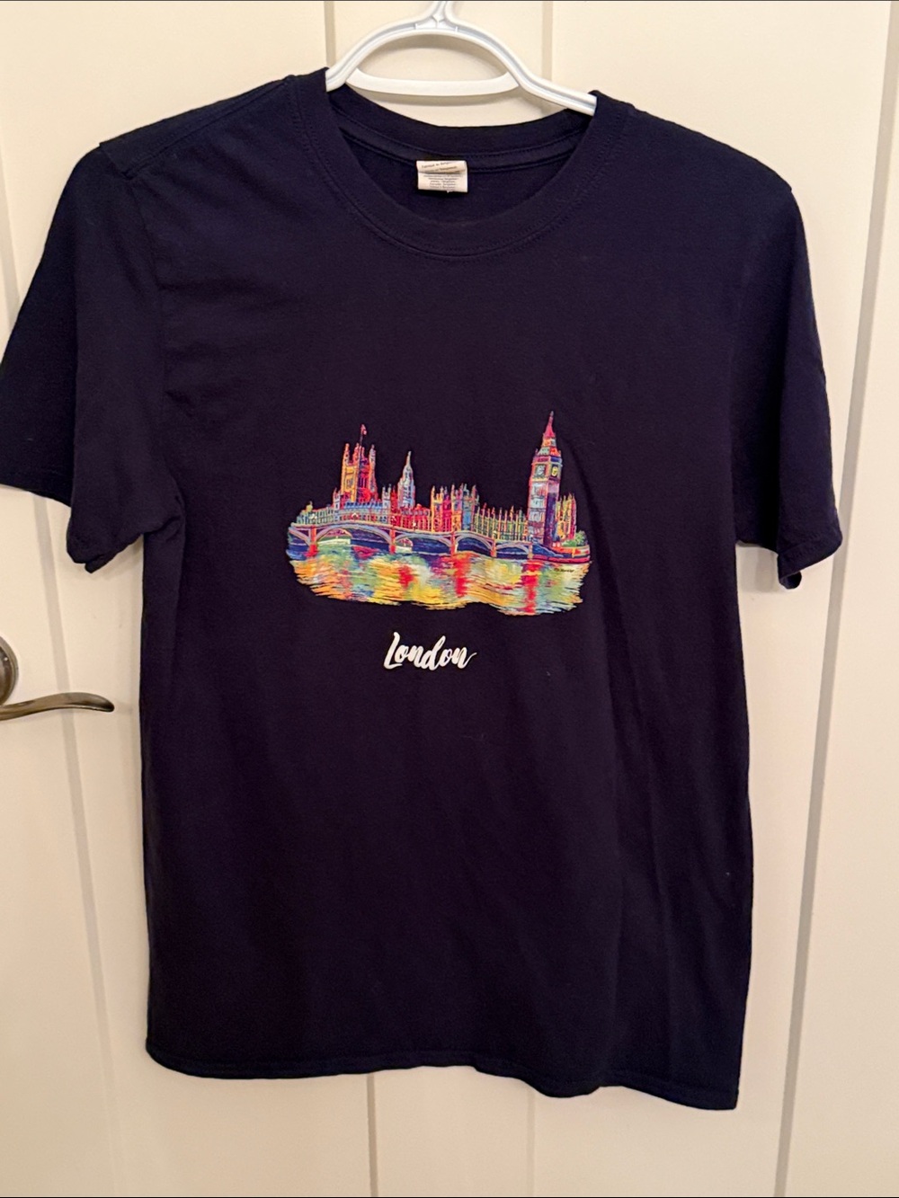 Navy London Skyline Graphic Tee